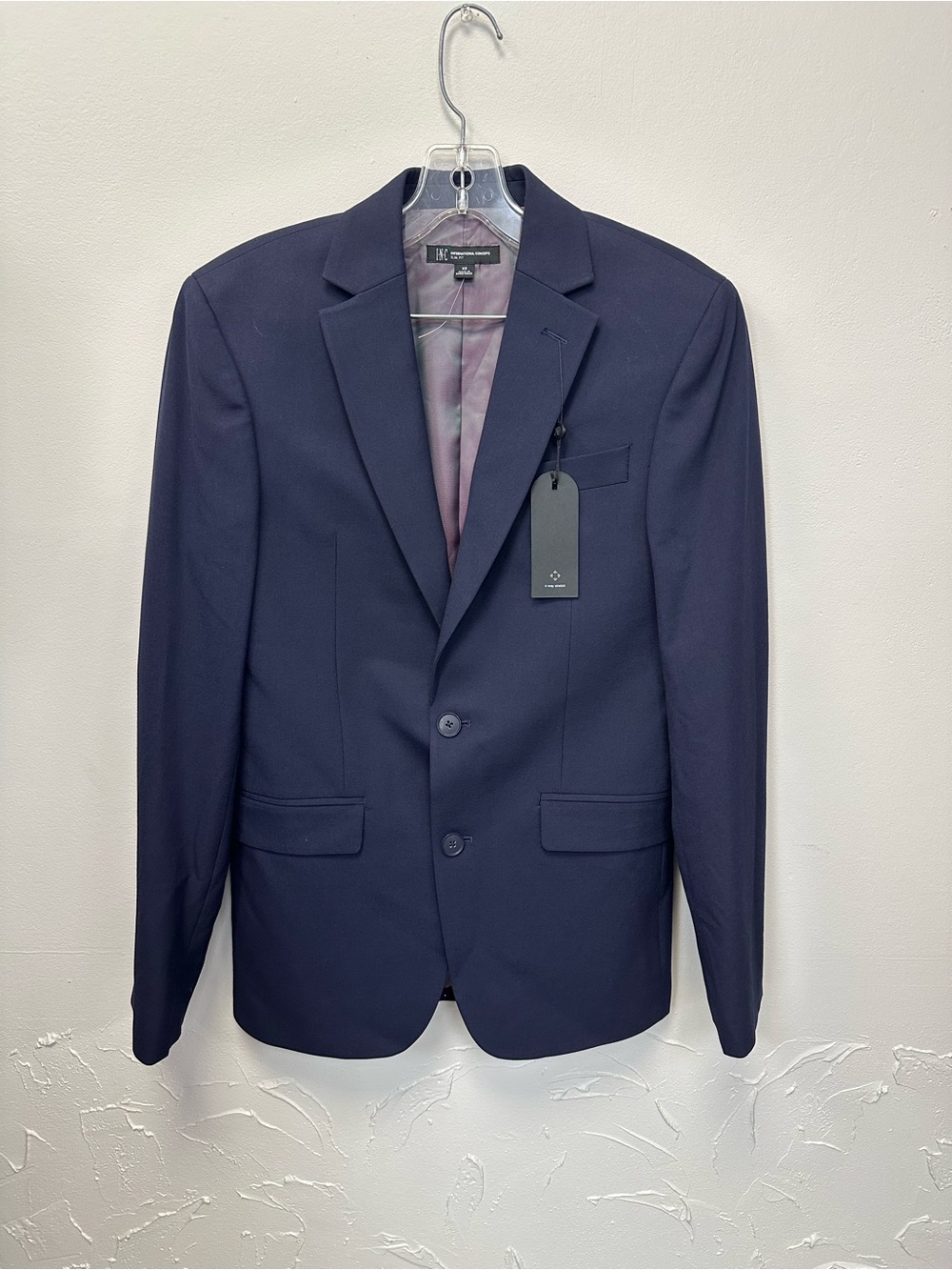 INC International Concepts Navy Two-Button Sport Coat